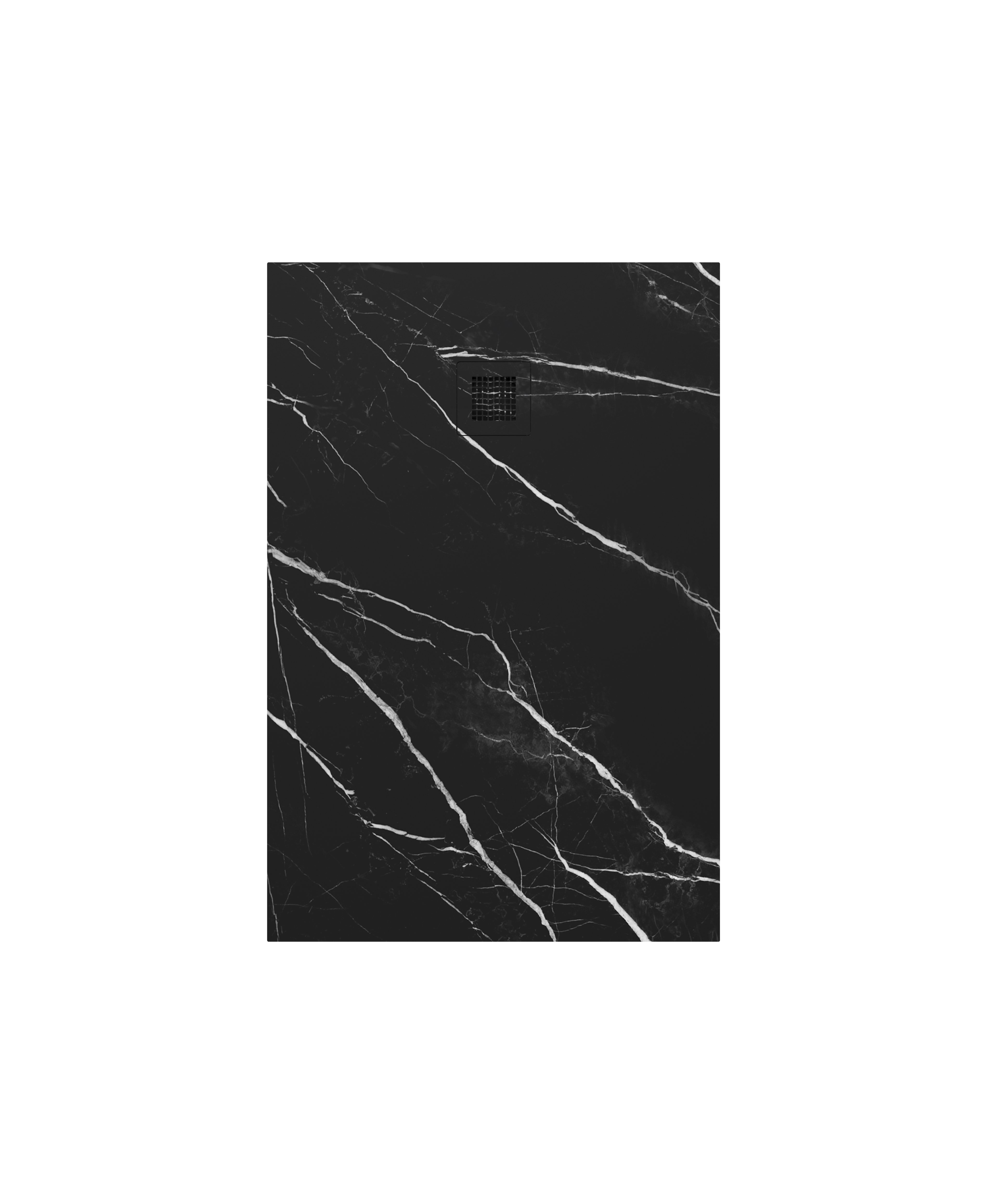 UNITY RECTANGLE 1200X800MM SHOWER TRAY BLACK MARBLE & WASTE