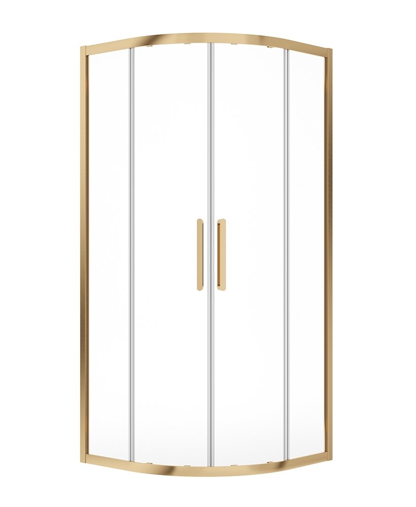 ASPECT 8MM FRAMED TWO DOOR QUADRANT 900MM BRUSHED GOLD