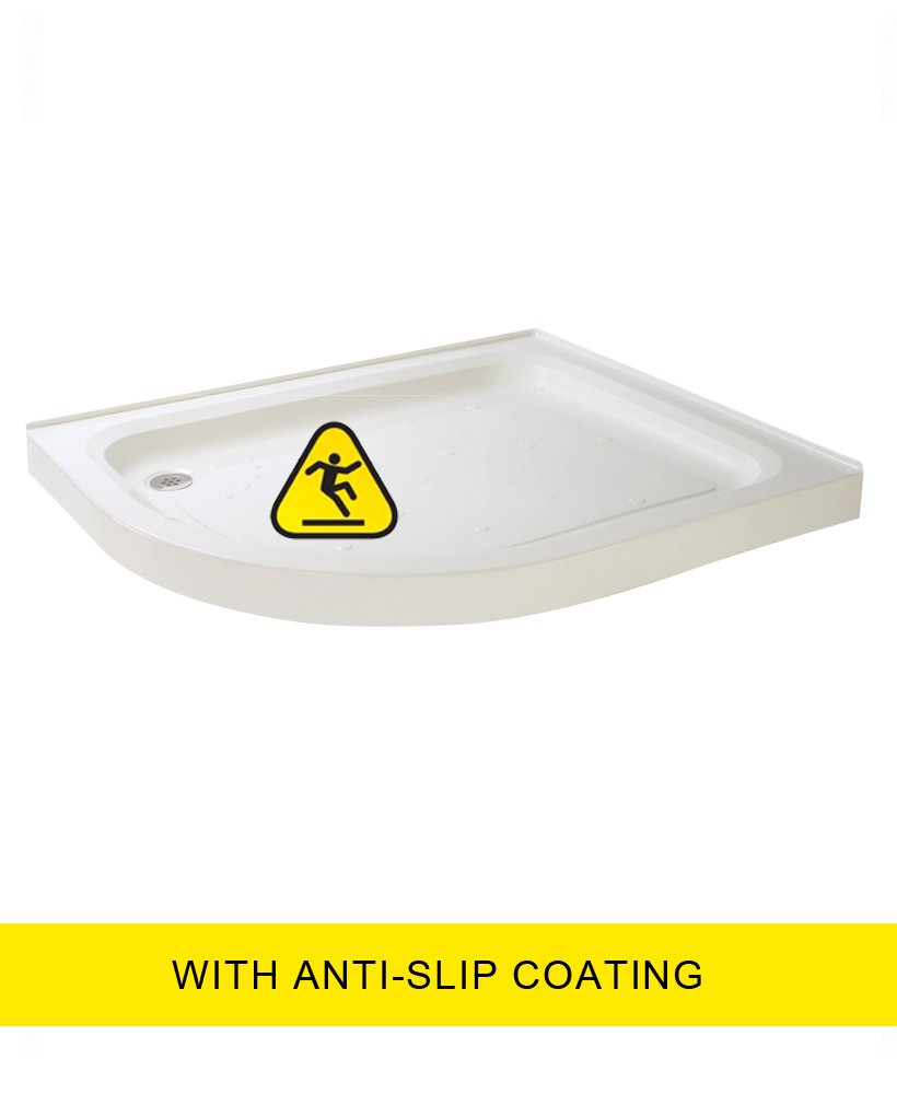 JT ULTRACAST  1200X800 Offset Quad Upstand Shower Tray -LH - Anti Slip