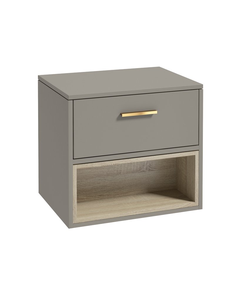 MALMO 60CM COUNTERTOP BASIN KHAKI MATT - CHROME HANDLE