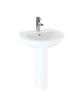STRATA 50CM BASIN & FULL PEDESTAL 1TH
