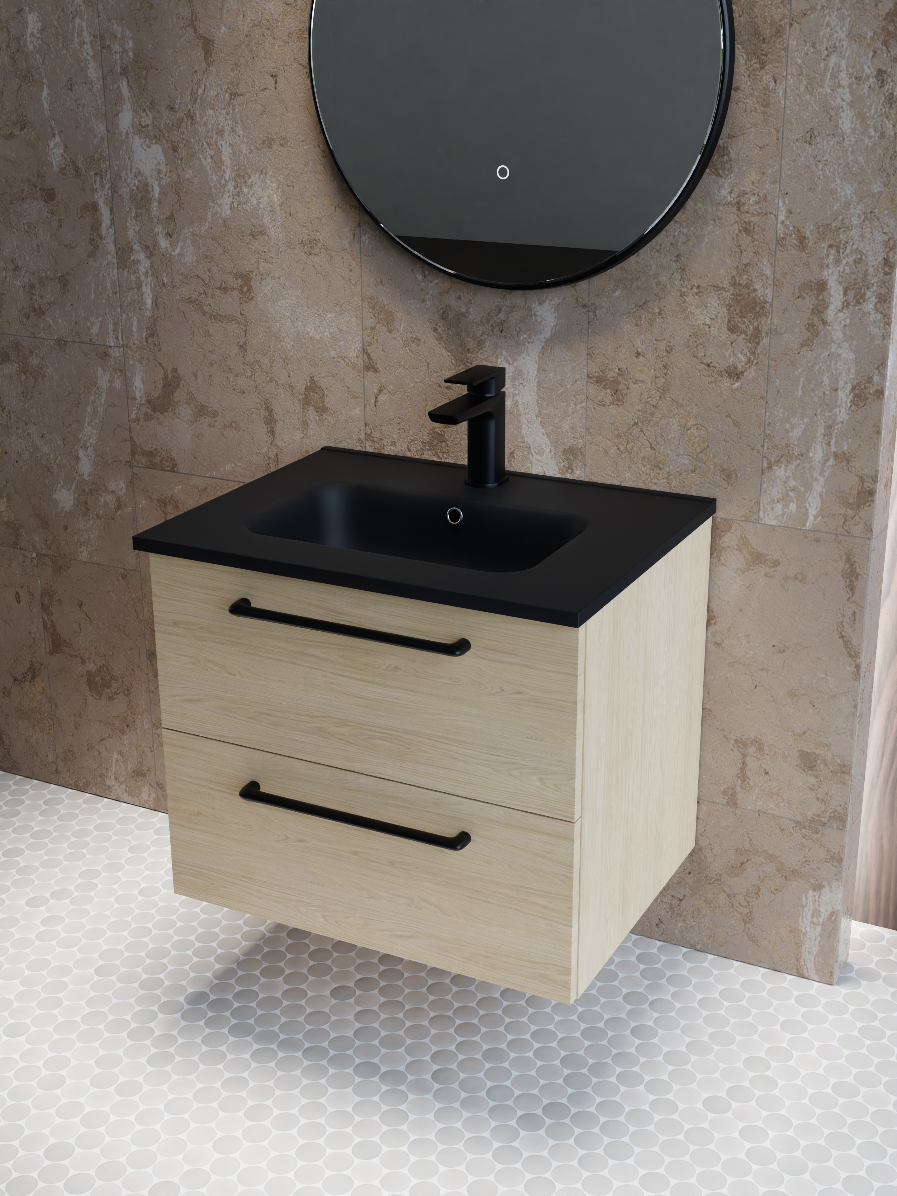 RIMINI  80   LIGHT OAK   WALL   HUNG