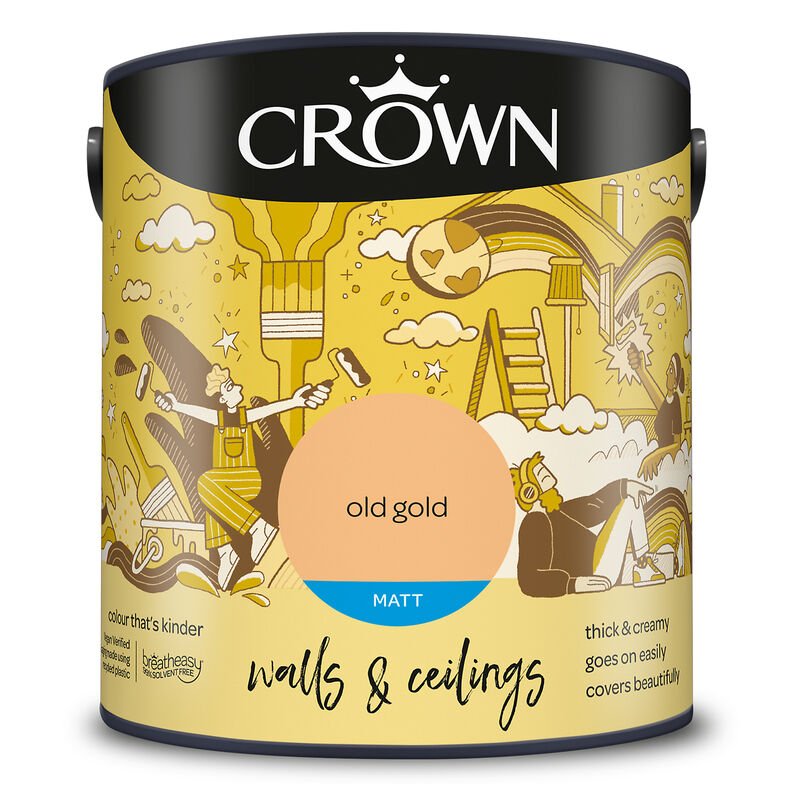CROWN CR MATT EMULSION OLD GOLD 2.5L