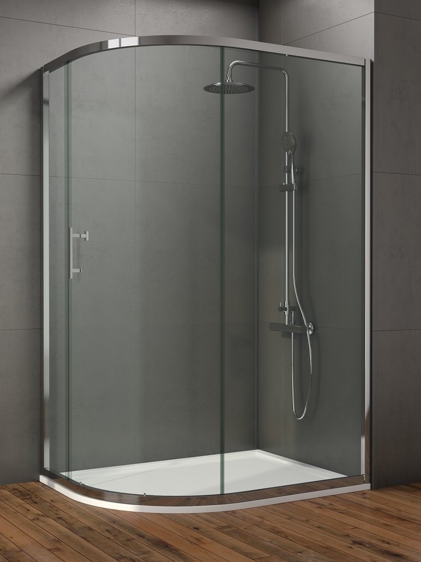 STYLE 1200x900mm Single Door Offset Quadrant Enclosure