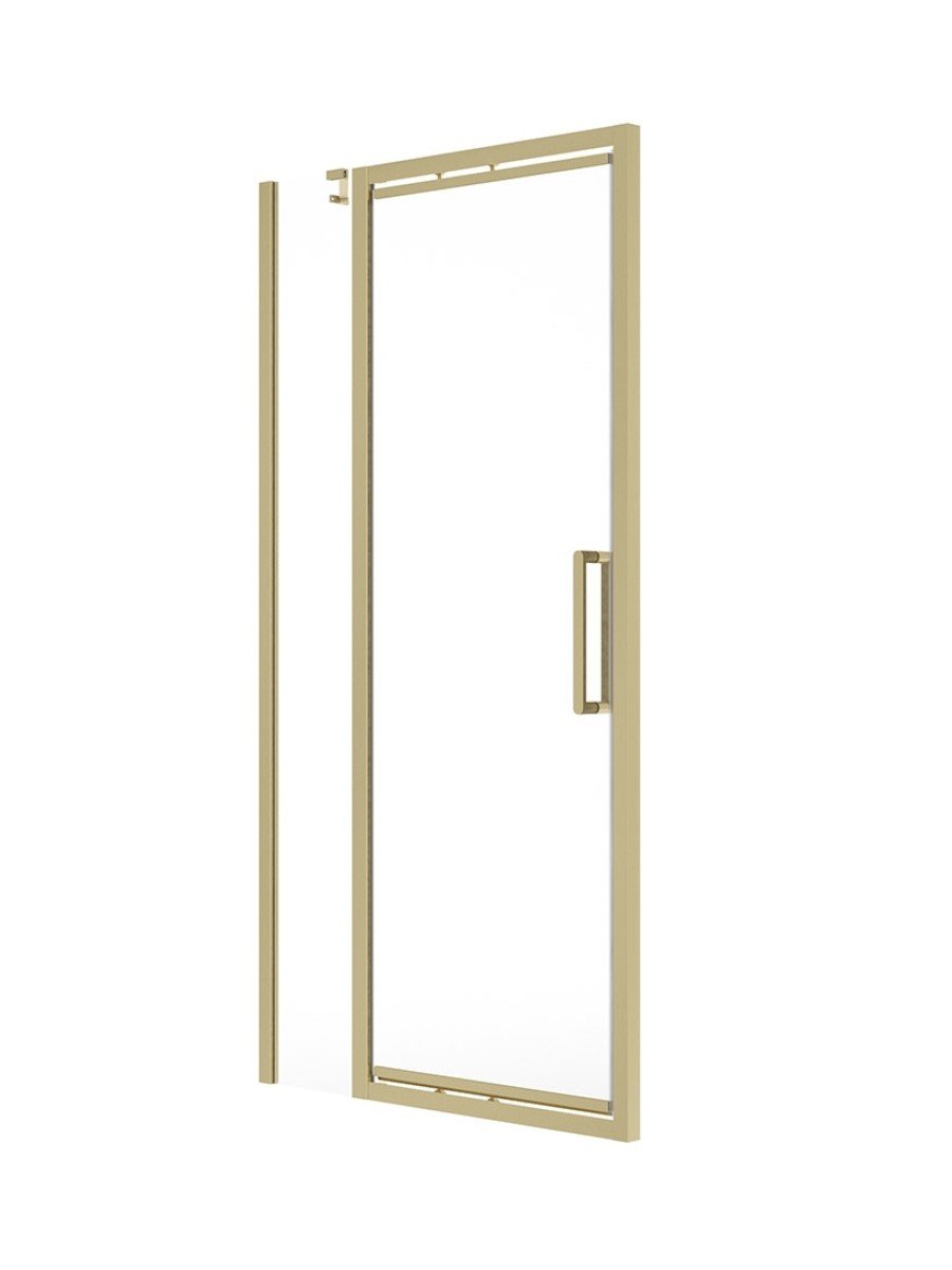 ASPECT Infold & Inline 1200mm Shower Door Brushed Gold