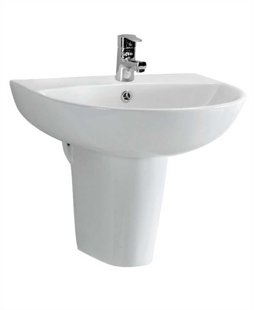 VERONA ROUND 50CM BASIN & SEMI PEDESTAL