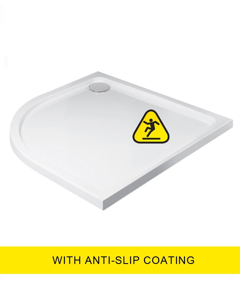 KRISTAL LOW PROFILE  1200X800 Quadrant LH Shower Tray - Anti Slip with FREE shower waste