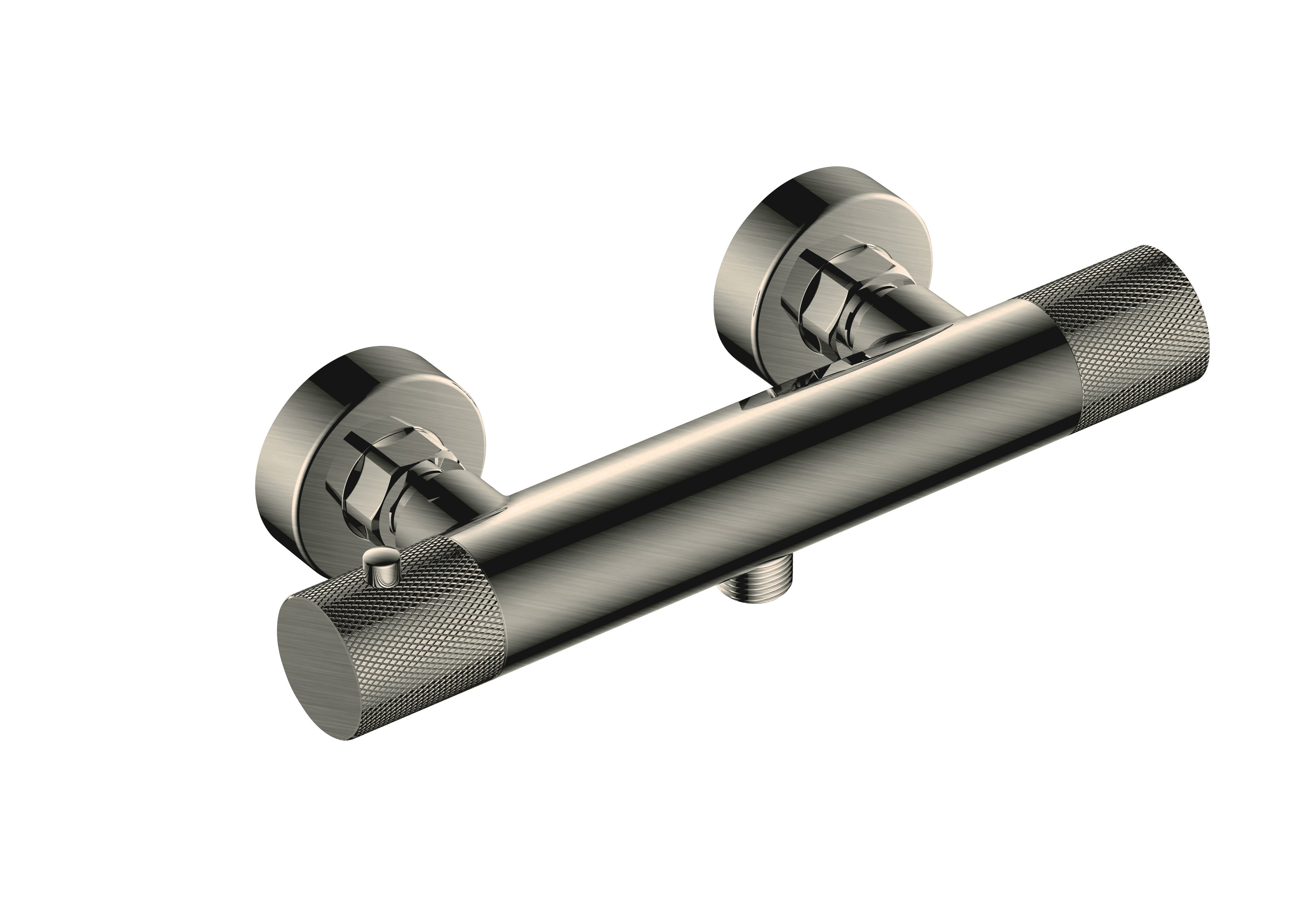 RAK-AMALFI WALL MOUNTED EXPOSED THERMOSTATIC BAR VALVE IN BRUSHE