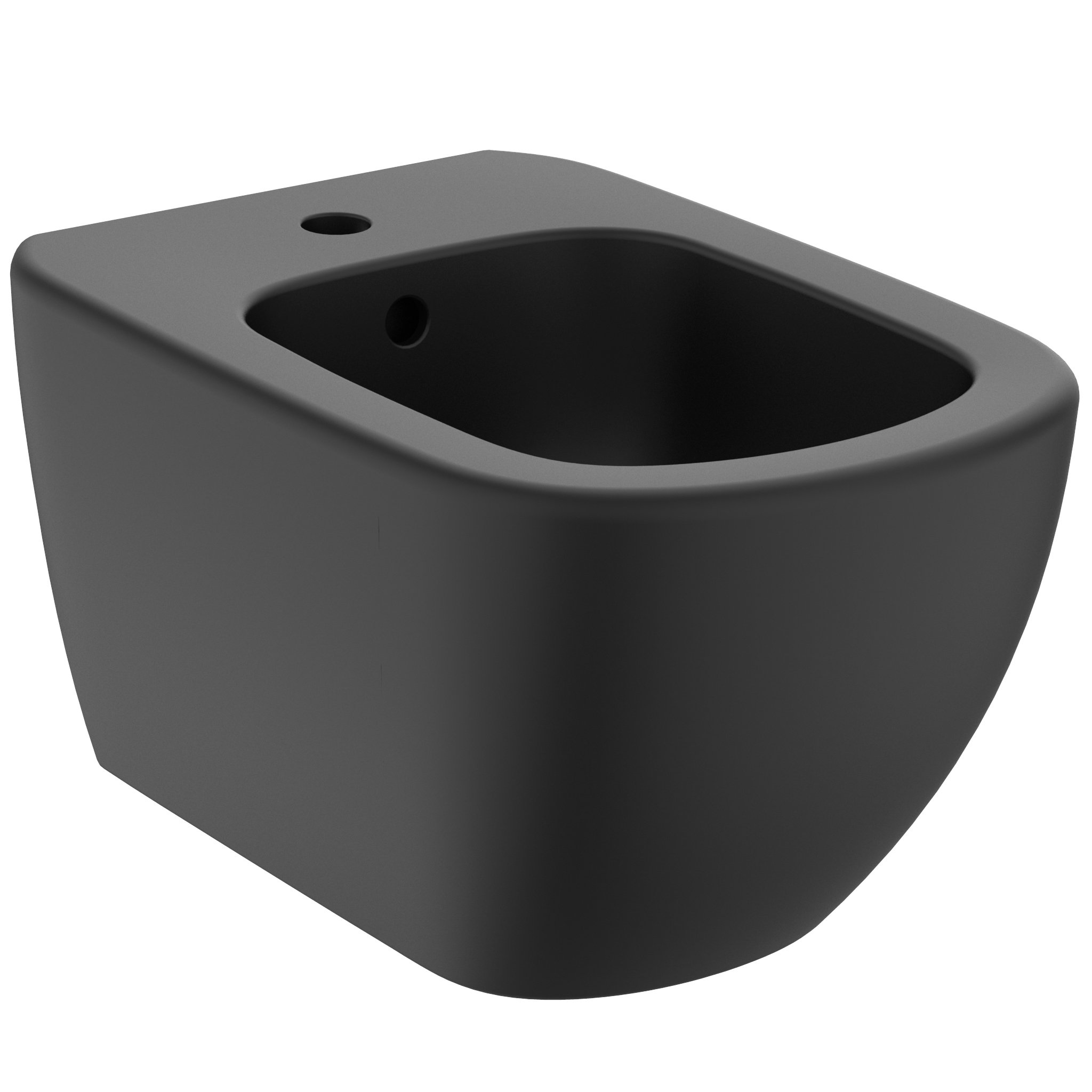 Ideal Standard Tesi wall mounted bidet with 1 taphole and hidden fixations - silk black