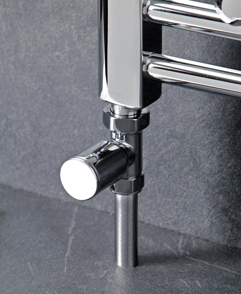 Straight Radiator Valve Round Head (Set of 2)