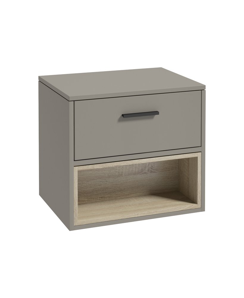 MALMO 60CM COUNTERTOP BASIN KHAKI MATT - MATT BLACK HANDLE