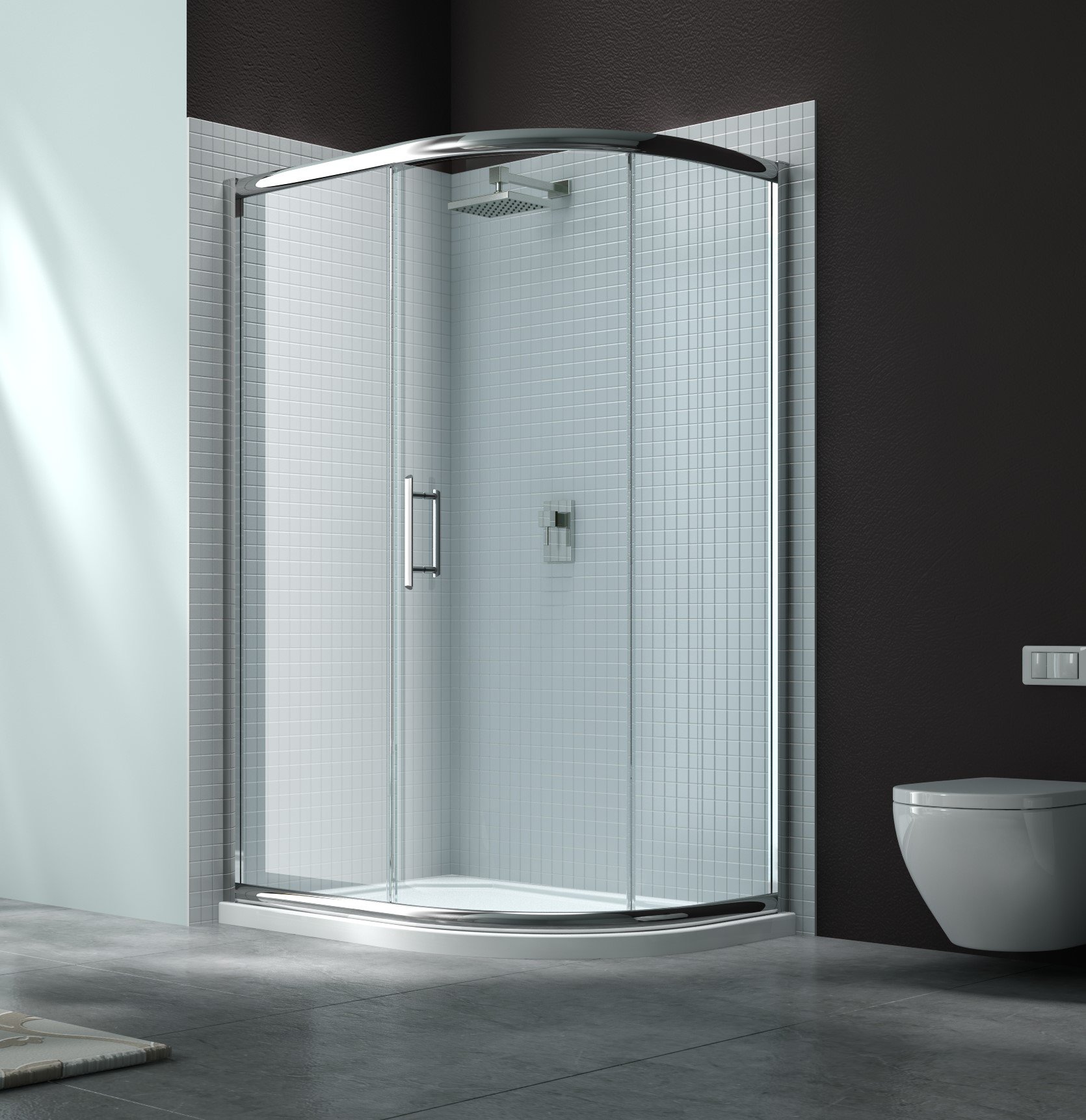 MERLYN 6 SERIES 1 DOOR OFFSET QUADRANT 1000MM X 800MM