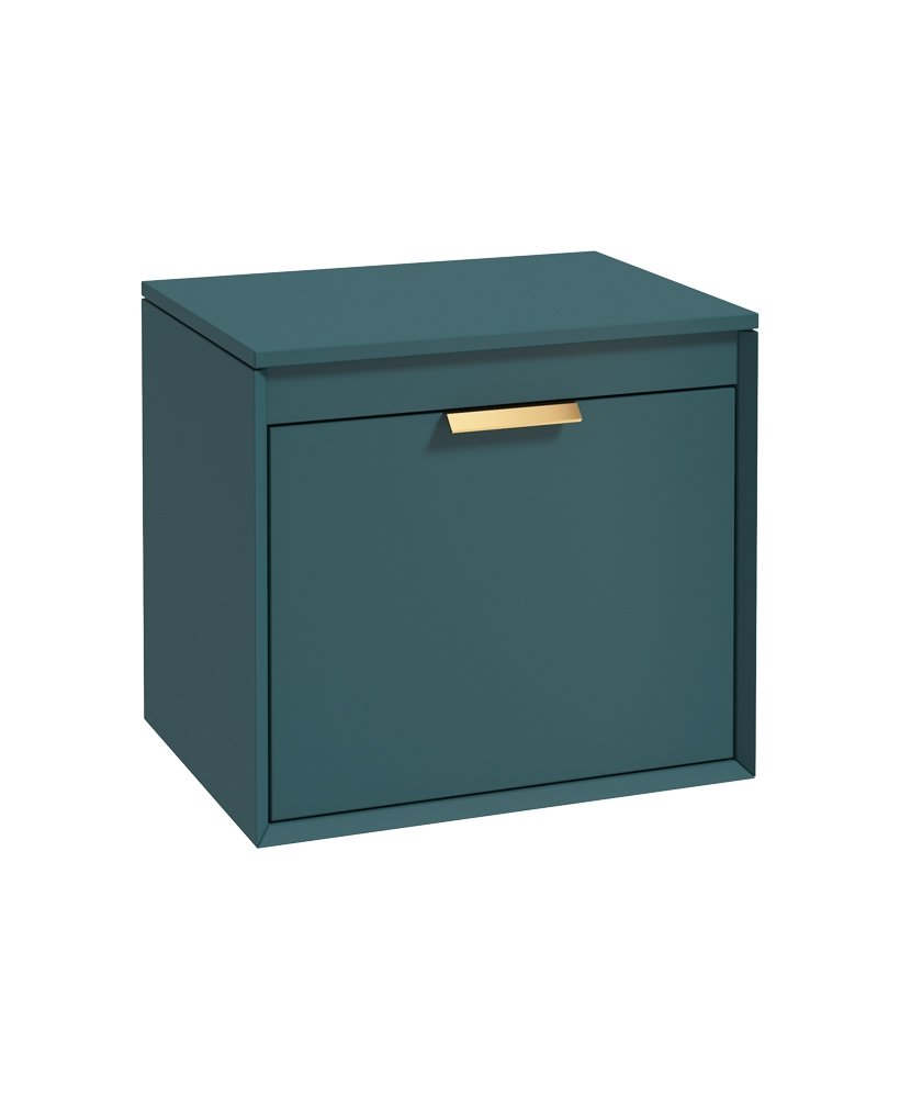 FJORD 60CM UNIT WITH COUNTER TOP GOLD HANDLE MATT OCEAN BLUE