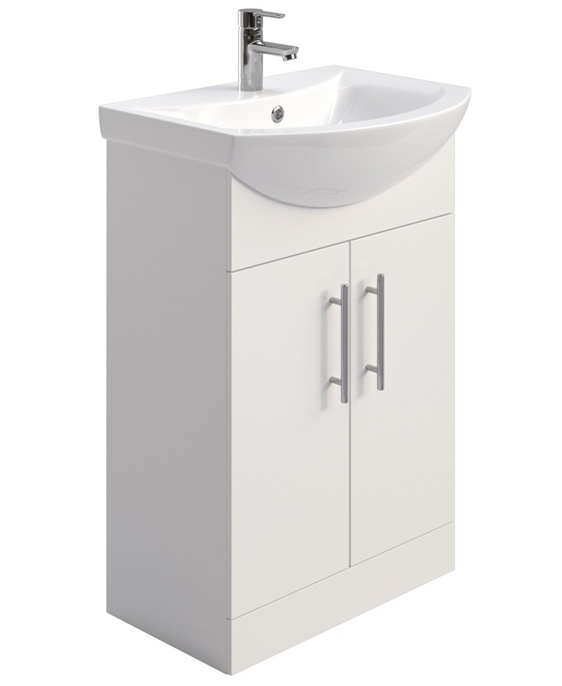 BELMONT GLOSS WHITE 55CM VANITY UNIT