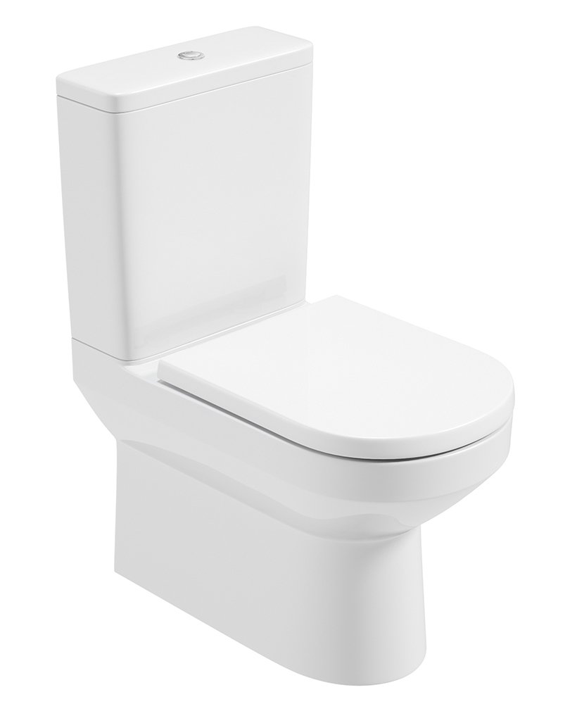 VIENNA CLOSE COUPLED RIMLESS WC - SOFT CLOSE SEAT