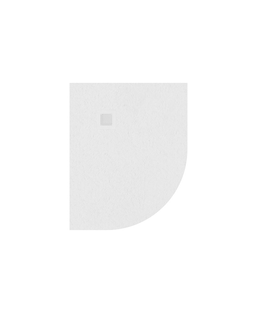 SLATE 1000x800 Offset Quadrant Shower Tray LH White - Anti Slip