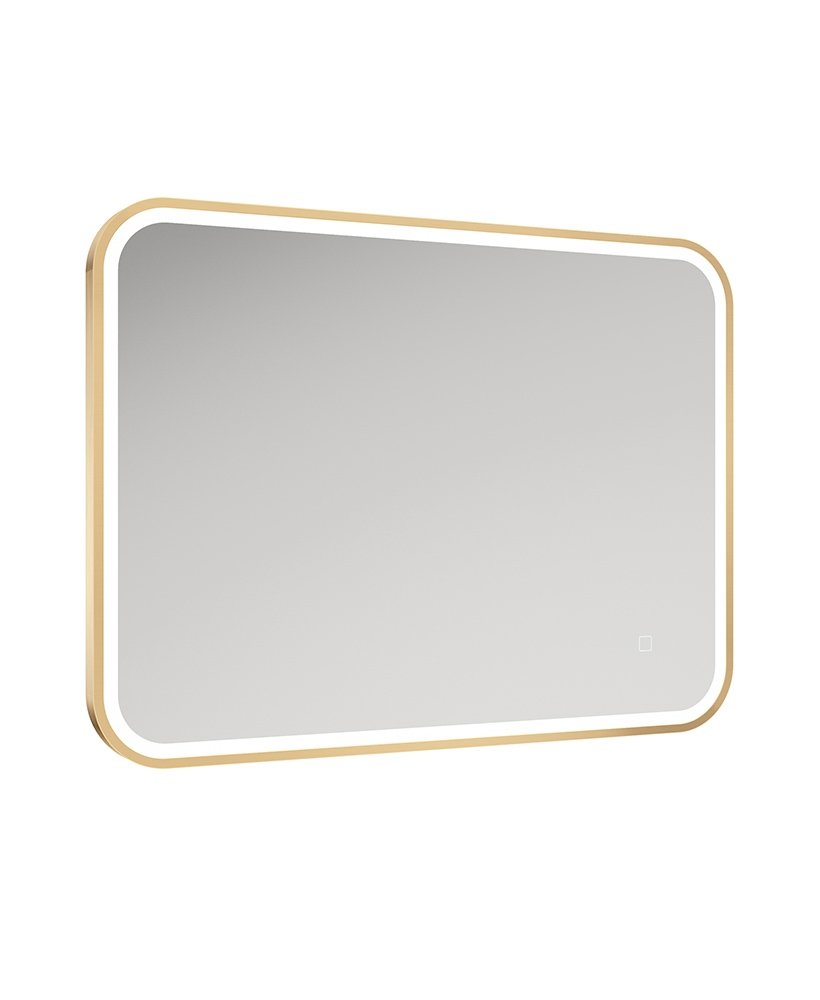 ASTRID Beam Gold Illuminated Metal Frame Rectangle 600x800mm Mirror